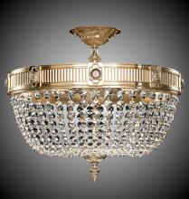 American Brass & Crystal FM8003-P-01G - Nine Light Flush Mount